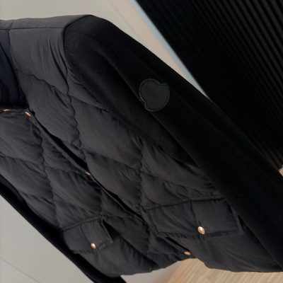 Moncler Diamond Quilted Padded Wool Cardigan — 7
