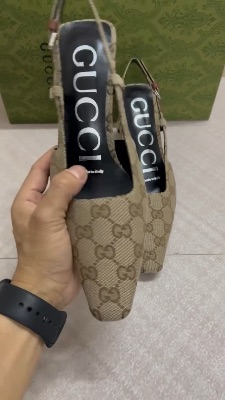 Gucci GG canvas slingback pumps — 5