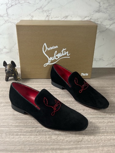 Christian Louboutin Dandelion Strass suede loafers for men — 4