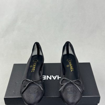 Chanel Black Mesh Ballet Flats — 3