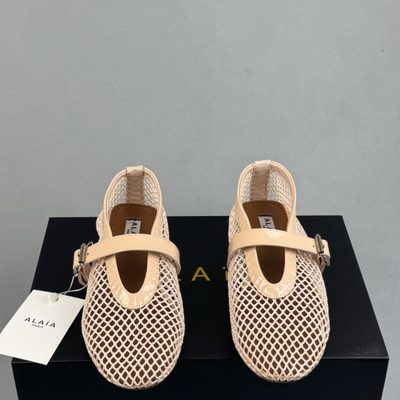 Alaïa beige mesh ballet flats — 3