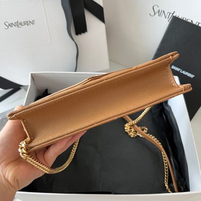 Saint Laurent Cassandre Envelope Chain Wallet — 4