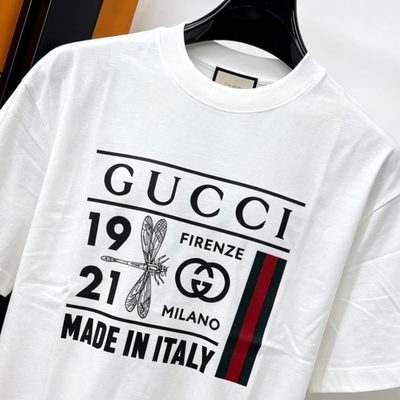 Gucci Men's "Firenze 1921" print oversized cotton t-shirt — 3