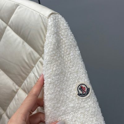 Moncler Cotton Blend Padded Zip-Up Cardigan — 5