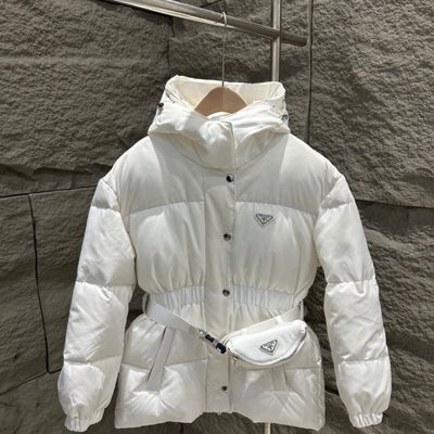 Prada Re-Nylon Down Puffer Jackets with Belt Bag — 7