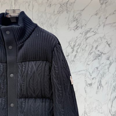 Moncler cable-knit down jacket — 6