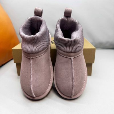 UGG Kids' Stretch-Cuff Suede Snug Boots — 7