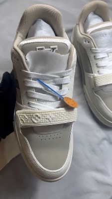 Louis Vuitton LV Trainer Monogram Flower Beige men's sneakers — 5