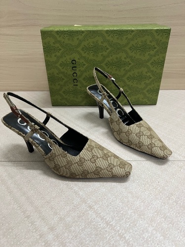 Gucci GG canvas slingback pumps — 4
