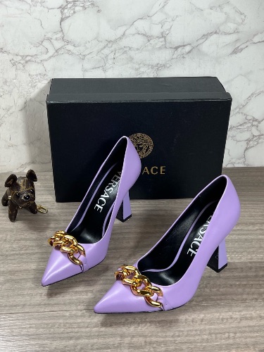Versace Medusa Chain Leather Heels — 3