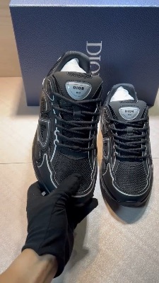 Dior B30 sneakers in black technical mesh — 5