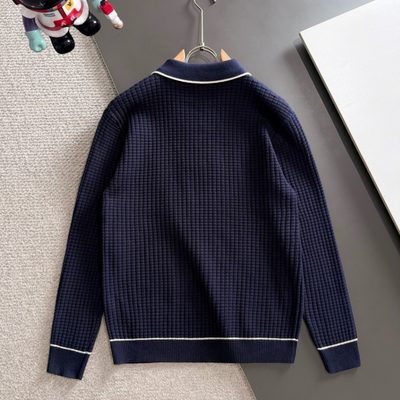 Dior knitted zip-up polo sweater — 9