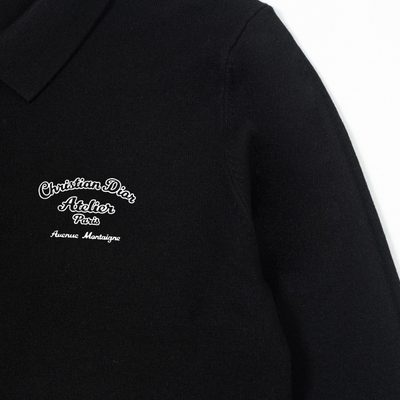 Dior long-sleeve knit polo sweater — 6