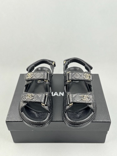 Chanel quilted calfskin "Dad" sandals — 3