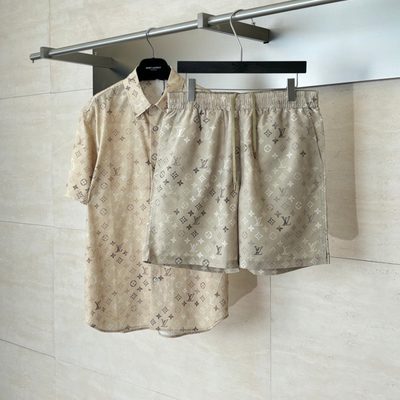 Louis Vuitton beige Monogram swim shorts — 4
