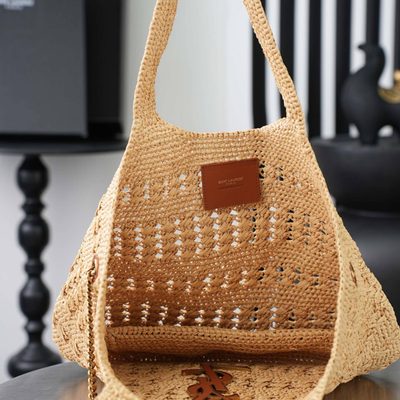 Saint Laurent Icare Medium in Raffia — 10