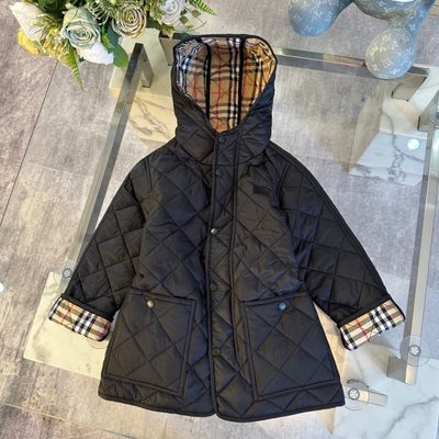 Burberry Kids Quilted Hooded Parka — 8
