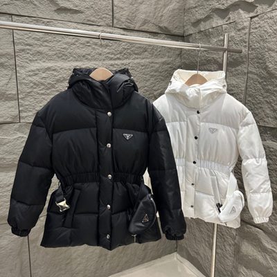 Prada Re-Nylon Down Puffer Jackets with Belt Bag — 4