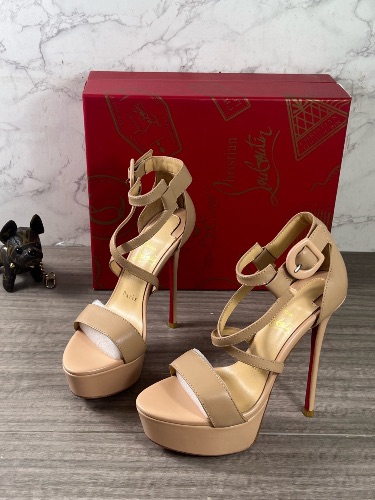 Christian Louboutin Choca 150 nude platform sandals — 3