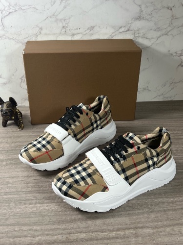 Burberry Regis chunky sneakers in archive beige check — 3