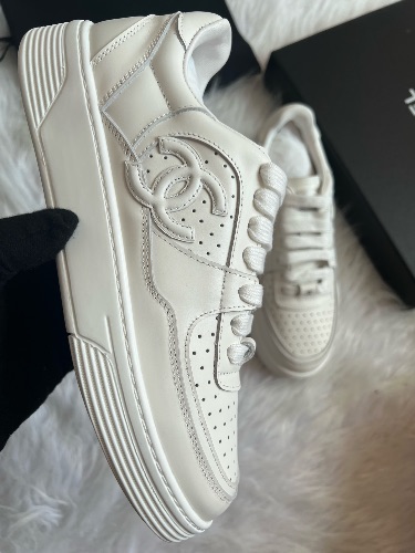 Chanel calfskin leather sneakers — 3