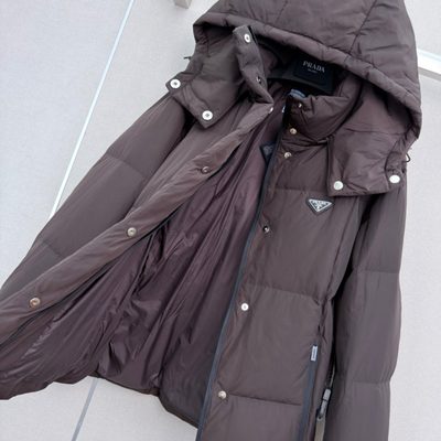 Prada women's hooded down puffer jacket — 4