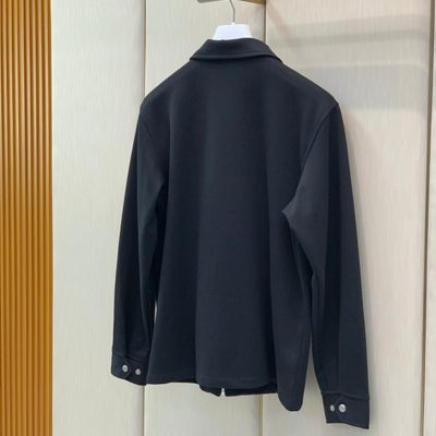 Loro Piana black zip-through overshirt and matching drawstring trousers set — 9