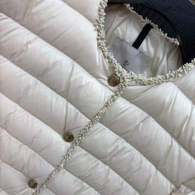 Moncler Fleurs Bouclé-Trimmed Short Down Jacket — 5