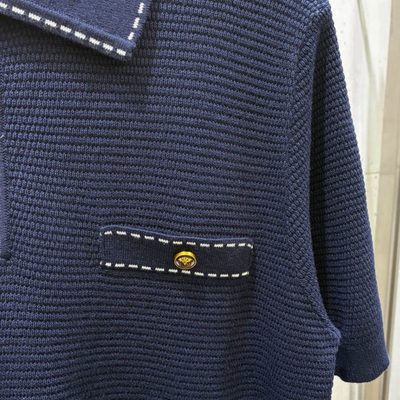 Versace men's knitted short-sleeve polo shirt — 5