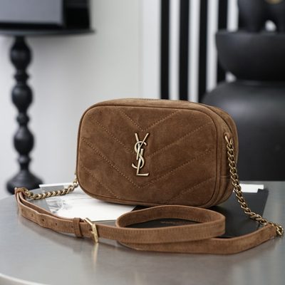 Saint Laurent Loulou Medium Suede Camera Bag — 7
