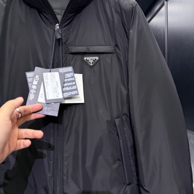Prada Black Re-Nylon Puffer Jacket — 7