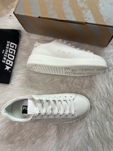 Golden Goose Purestar white leather sneakers