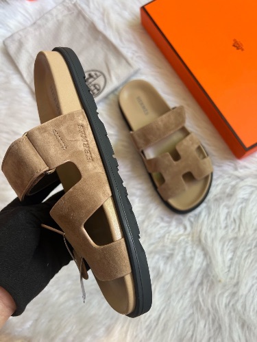 Hermes Chypre suede goatskin sandals — 4