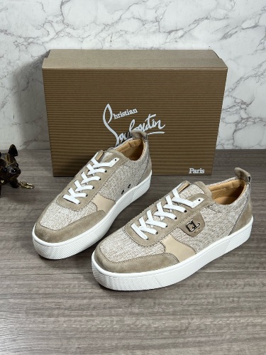 Christian Louboutin Happyrui leather-trimmed sneakers — 3