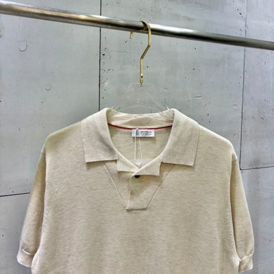 Brunello Cucinelli men's knitted polo shirt — 4