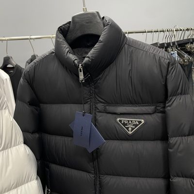 Prada stand-collar down puffer jacket — 4
