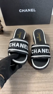 Chanel Lambskin Embroidered CC Mule Sandals — 5