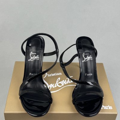 Christian Louboutin Rosa Z black patent leather sandals — 3