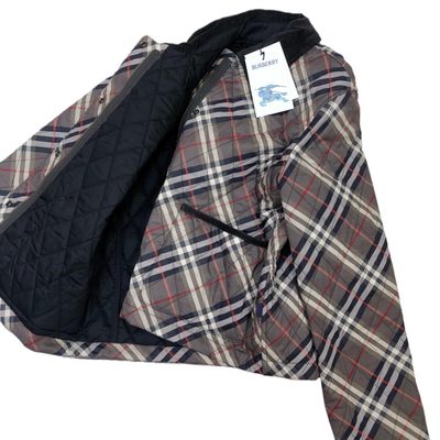 Burberry Oldham Corduroy-Trimmed Quilted Checked Cotton Jacket — 7