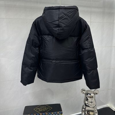 Prada Re-Nylon Gabardine Hooded Down Jacket — 4