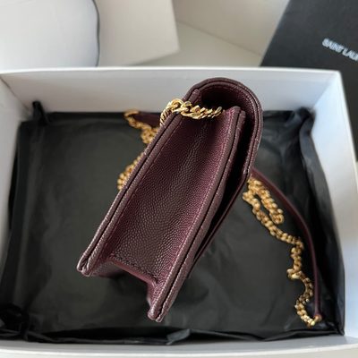 Saint Laurent Cassandre Envelope Chain Wallet — 6