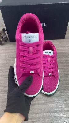 Chanel Suede Calfskin Logo Sneakers — 5