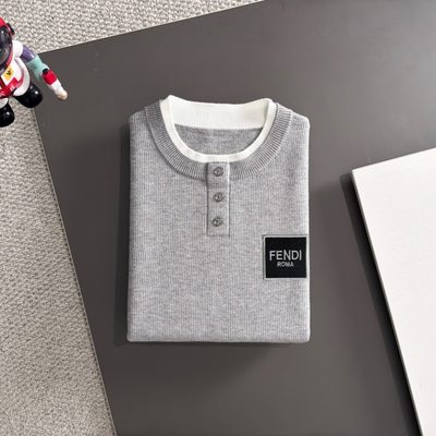 Fendi knitted henley sweater — 8