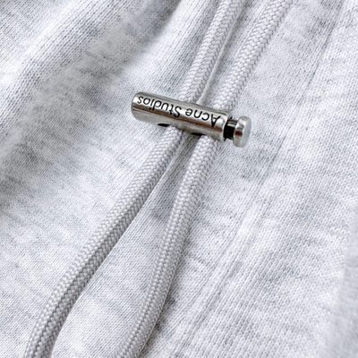 Acne Studios pale grey melange fleece logo sweatpants — 9