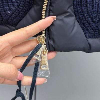 Moncler Wool & Cashmere Blend Padded Zip-Up Cardigan — 7