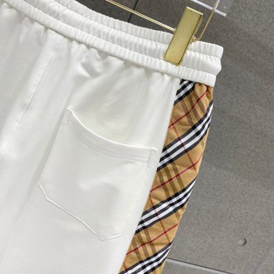 Burberry Check Trim Cotton Shorts — 9