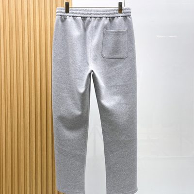 Brunello Cucinelli grey full-zip hooded sweatshirt and matching sweatpants set — 4