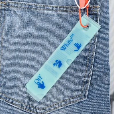 Off-White Diagonal Cotton Slim Fit Jeans — 5