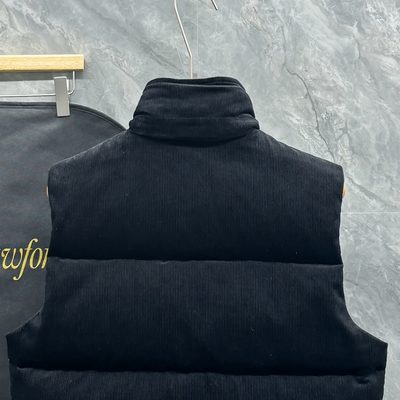 Prada Down-Filled Cotton Corduroy Vest — 9