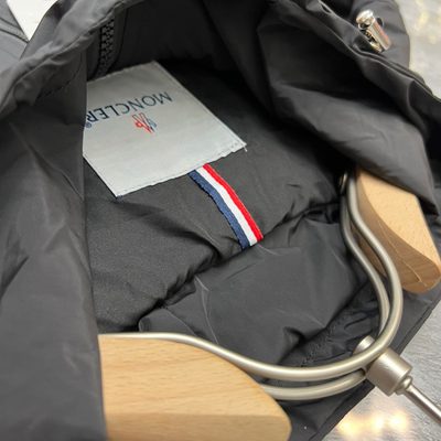 Moncler windbreaker jacket with distinctive heart-shaped and striped logo — 6